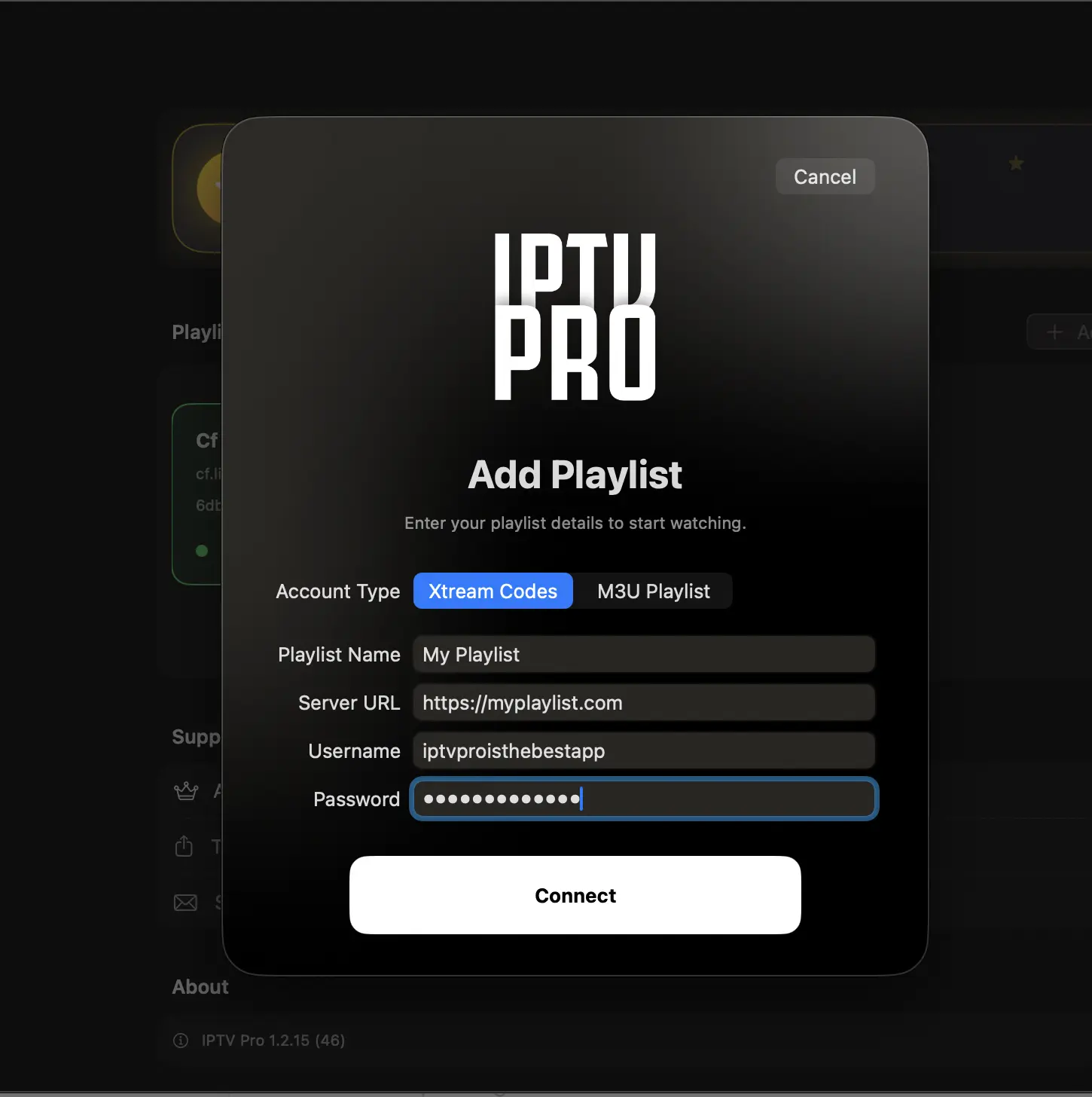 IPTV Pro Continue Watching row with series progress on iPhone
